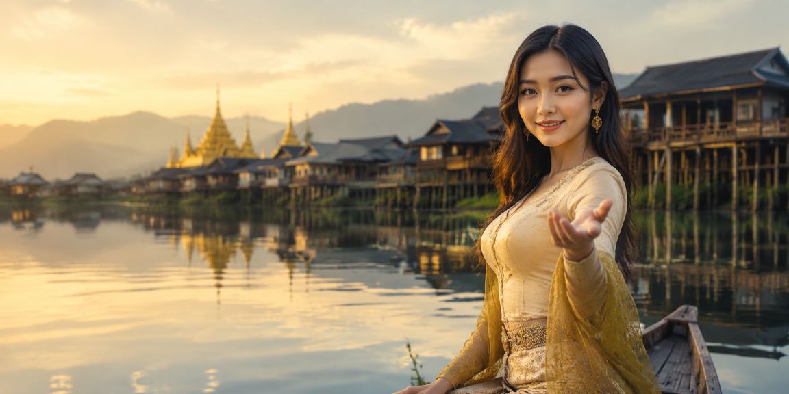 Inle ရေဆင်းကန်းမကြီးအနားတွင် လောင်းကစားသူများ၏ ဘောလုံးကစားအခမ်းအနား